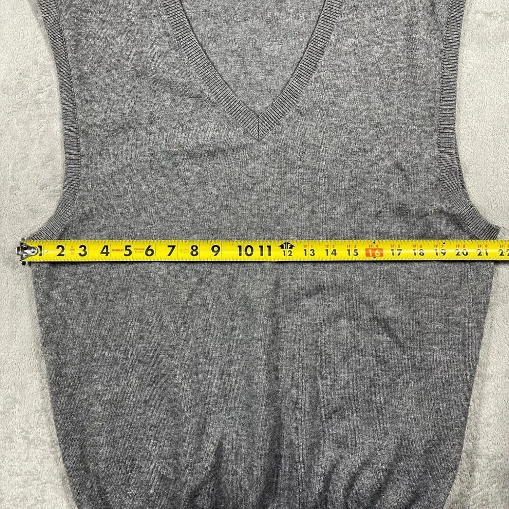 Kallspin Mens Wool Blend V Neck Sweater Vest Grey XL‎ Soft Lightweight